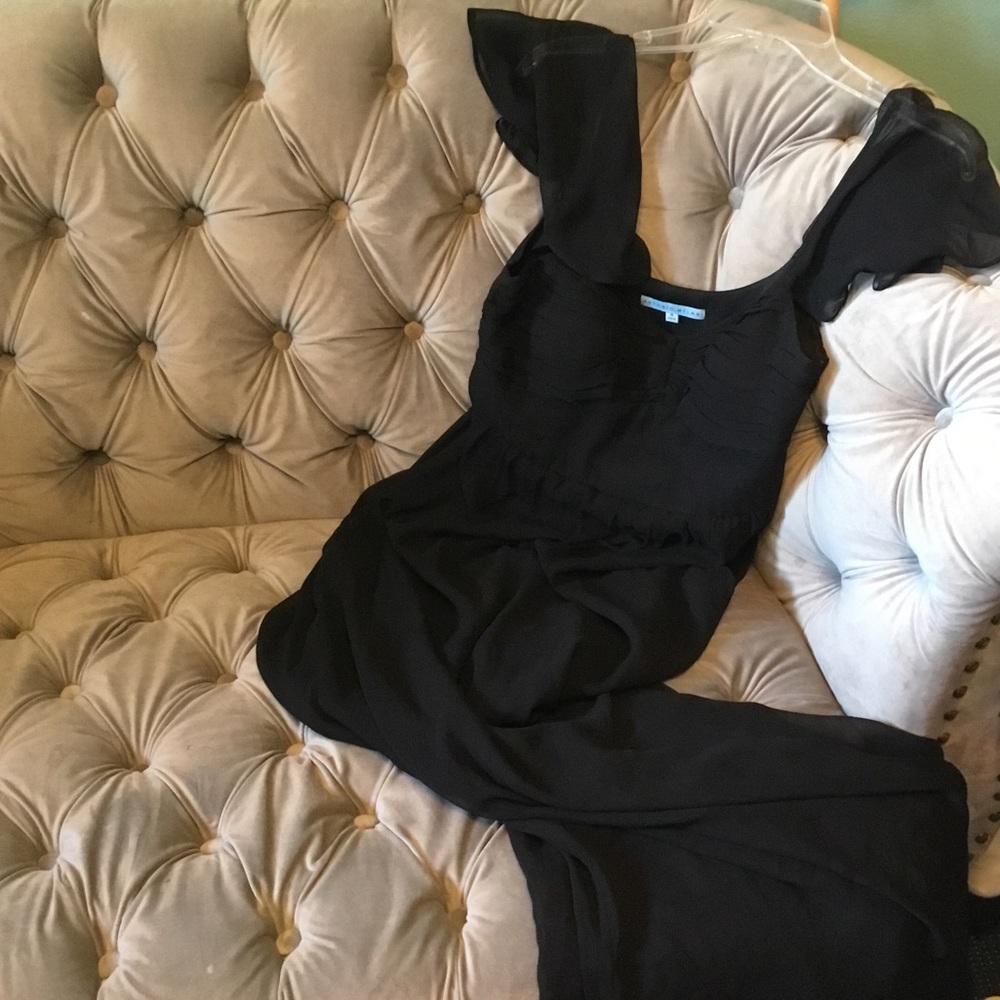 Black Silk Floor Length Antonio Melanie Dress